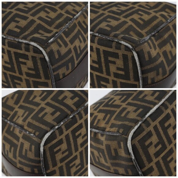FENDI Zucca Canvas Hand Bag Black Brown Auth 145200 - Picture 14 of 16